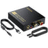 PROZOR 192Khz Digital to Analog Audio Converter Support 5.1CH Optical to RCA Converter with Magnetic Ring Power Cord Digital Toslink SPDIF to Anal...