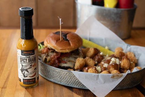 The Spicy Shark Original Hot Sauce - Vegan, Gluten Free and Made in the USA - Brand Featured on Hot Ones...