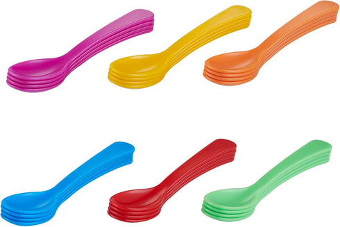 Plastic Egg Spoons for Soft Boiled Eggs,Colorful Disposable Coffee Spoons Plastic Spoons Disposable Hard and Soft Boiled Egg Spoons Multifunctiona...