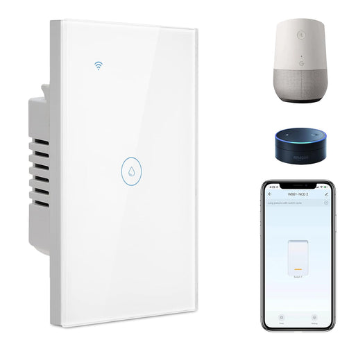 BSEED Smart Water Heater Switch,Work with Amazon Alexa,Google Assistant,WiFi Touch Switch with Smart Life APP Control and Timing Function,20A Whit...