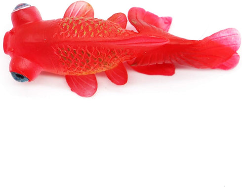 Silicone Artificial Fish Aquarium Decortion High Simulation Lifelike Floating Fake Betta Fish Tank Ornament (Red Goldfish)...
