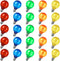 Multi Color G40 Light Bulbs LED for Outdoor String Light 1W Replacement 5W Globe Edison Bulb Shatterproof Christmas Plastic 120V E12 Screw Base RE...
