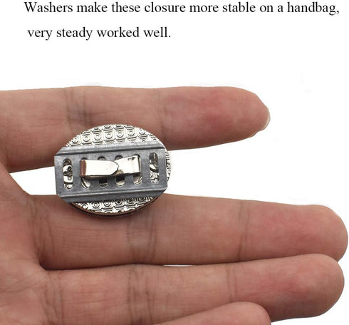HAHIYO Twist Purse Closure Turn Locks Clip Clasp Easy Install with Online Instructions Picture for Wallet Briefcase Clutch Handbag 1.1 Inch Length...