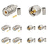 wlaniot PL259 Crimp Connectors + SO239 Crimp Connectors Kit PL-259 SO-239 Solder Connector Crimp with RG58 RG142 RG400 LMR195 RG303 RG141 Low Loss...