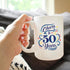 Cheers to 50 Years - Coffee Mug Gifts for Women & Men - 50th Anniversary Party Decor - Large 15oz White Ceramic Mug...
