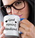 3dRose - mug_171884_6 3dRose Good Morning Handsome Two Tone Mug, 11 oz, Blue...