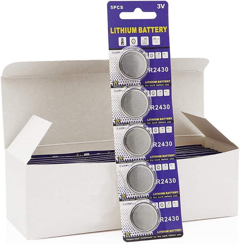 Cotchear 5Pcs CR2430 Button Battery 3V Electronic Lithium Coin Cell Batteries DL2430 BR2430 ECR2430 KL2430 EE6229 for Watch Toy Clocks...