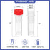 PATIKIL 1ml Plastic Cryogenic, 200Pcs Self Standing Cryogenic Vial Screw Top Frozen Test Tube for Lab Laboratory Science, Red Cap...