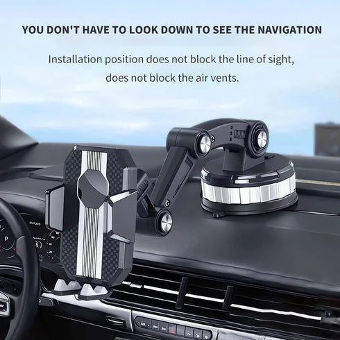 Car Phone Holder Mount, Suction Cup Cell Phone Holder Stand, Universal Dashboard/Windshield/Window Phone Holder One-Button Pop-up Strong Suction C...