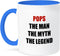 3dRose Pops The Man The Myth The Legend Mug, Blue, 11 oz...