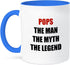 3dRose Pops The Man The Myth The Legend Mug, Blue, 11 oz...