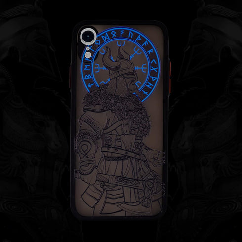 Cool Viking Phone Case with Viking Warrior 3D Embossed Compatible for iPhone XR Clear Frosted Trendy Phone Case......