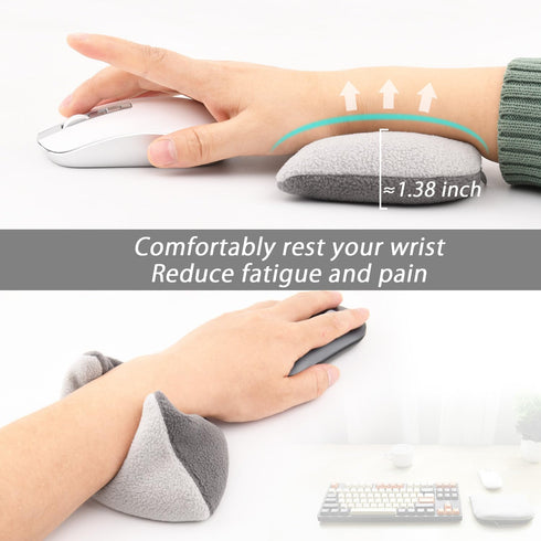 Large Ergonomic Mouse Wrist Rest Bean Bag, Thicker Ergobeads Mouse Pad Wrist Support for Computer, Laptop, PC Gaming, Home Office Work, Easy Typin...