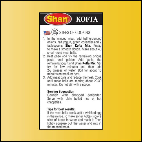 Shan - Kofta Seasoning Mix (50g), Spice Packets for Meat Balls in Spicy Curry...