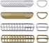 60 Pieces Silver and Brown Metal Buckles Ring with 40 Pieces Slide Buckles and 20 Pieces D-rings for Handbag Pet Collar Sewing or DIY Craft Ideas ...