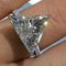 Vsoruln Fashion 925 Sterling Silver Shiny Full Diamond Ring Simple Triangle Zircon Women's Ring Cubic Zirconia Rings CZ Diamond Ring Eternity Enga...