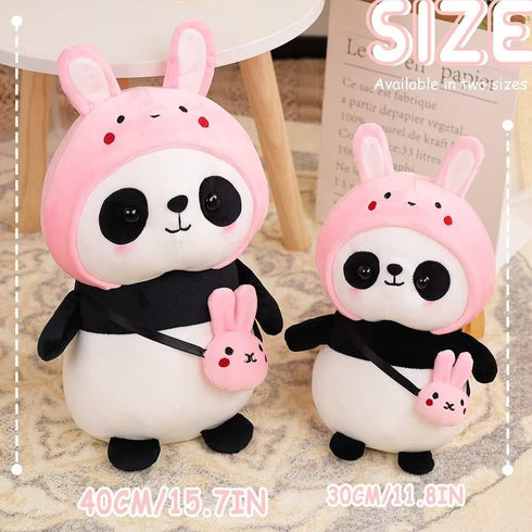 Cute Panda Plush Stuffed Animal Panda with Rabbit Outfit?Gifts for Kids?15.7 inches?...