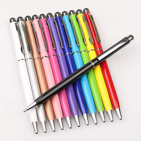 homEdge Stylus Pen and Ink Pen Set of 12 Pack, Universal 2 in 1 Capacitive Stylus Ball Point Pens Compatible with iPad, iPhone, Samsung, Kindle To...
