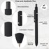 6 Pack Gel Pens, Black Ink Pens Fine Point Smooth Writing Pens Bulk, Soft Touch Cute Pens Aesthetic School Supplies, 0.5mm Black Pens for Journali...