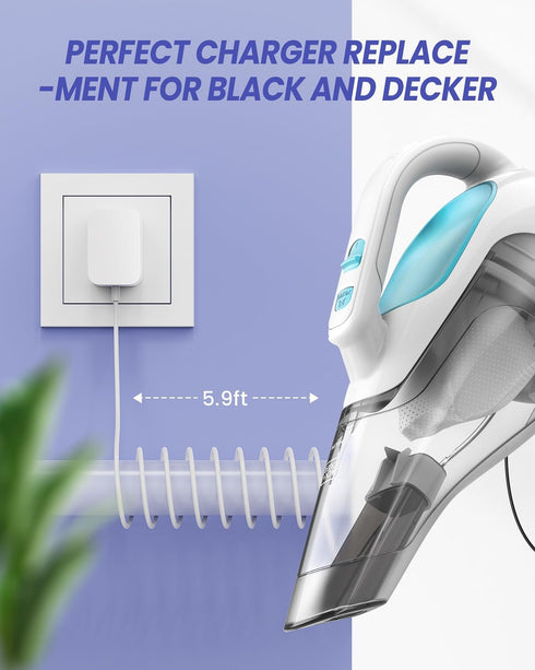 15V Charger for Black and Decker 90627870 Dustbuster Handheld Vacuum HHVI315JO42 HHVI320JR02 HLVA320JS10 HFVB320J27 Power Adapter S003AQU1500015 B...