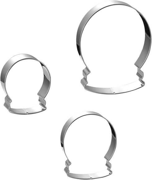 Christmas Winter Snow Globe Cookie Cutter Set - 3 Pieces In Graduated Size - Stainless Steel...