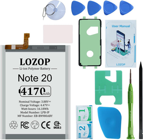 Note 20 / Note 20 5G Battery Replacement Kit for Samsung Galaxy Note 20 SM-980F /Note 20 5G SM-N981U/U1/B/N/W and Other All N981 Models with Repai...