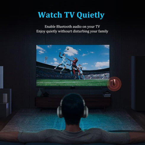Bluetooth Transmitter Receiver Wireless Adapter: 3.5mm Aux Jack Stereo Audio Input Output - for TV Car Headphone Speakers iPhone PC...