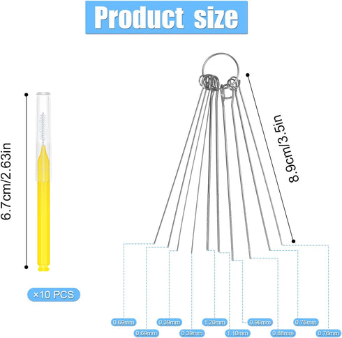 10pcs Shower Head Cleaners, with 10pcs Needle Picks Anti-Clogging Shower Head Cleaning Brush Tiny Crevice Cleaner Tool for Small Holes Gaps Nozzle...