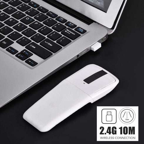 Wireless Mouse Folding Mouse Touch Mouse USB Mouse for Microsoft Mouse, Photoelectricity + Touch Scroll, Arc Mouse Mice with USB Receiver for PC/L...