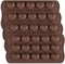 homEdge 15-Cavity Dimpled Heart Shape Chocolate Mold, Silicone Dimpled Valentine Heart Chocolate Gummy and Candy Mold...