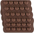 homEdge 15-Cavity Dimpled Heart Shape Chocolate Mold, Silicone Dimpled Valentine Heart Chocolate Gummy and Candy Mold...