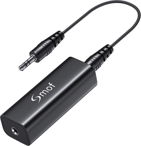 Smof Upgraded Ground Loop Noise Isolator, Noise Filter for Car Audio/Home Stereo System (Eliminate The Buzzing Noise Completely) with 3.5mm Audio ...
