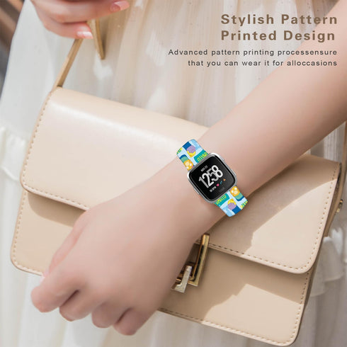Pikacu Mermaid Fish Bands Compatible with Fitbit Fitbit Versa 2/Versa/Versa Lite/Versa SE Band Fancy Soft Sport Silicone Cartoon Holiday Strap Men...