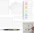 Transparent Sticky Notes with Marker, 3x3 inch Clear Sticky Note Pads, 7 Pack Translucent Sticky Note See Through School Office Supplies for Book ...