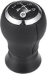 5 Speed Manual Gear Shift Knob - Car Gearbox Stick Shifter Lever Knob - for Toyota Yaris 2005-2010 Plastic Faux Leather Black Silver Tone - 1 Pc...
