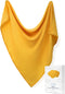 Yellow Muslin Swaddle Blankets for Baby, Baby Swaddle Blanket Unisex, Cotton Receiving Blankets, Wrap Swaddles for Newborns Baby Essentials (42-03...