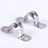 30Pcs Silver M12 Pipe Clamps 1/2 inch Rigid Pipe Strap Pipe Clamp Tools Stainless Steel Pipe Mounting Clamp U Bracket with 2 Holes U Clamps for Fi...