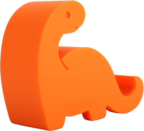 Plinrise Animal Desk Phone Stand, Update Dinosaur Silicone Office Phone Holder, Creative Phone Tablet Stand Mounts, Size:1.3" X 3.0" X 2.7" (Orang...