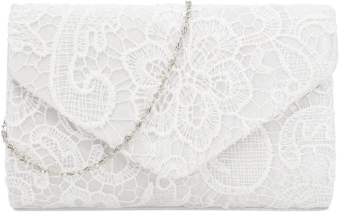 Clutch Purse Handbag Evening Bag Lace Messenger Bag Wedding Party Bag Envelope...