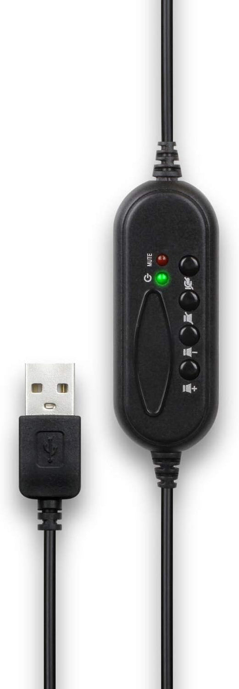 Aluratek Wired USB Stereo Headset with Noise Reducing Boom Mic and in-Line Controls, for Distance Learning, Zoom, MS Teams, Video Conferencing, Sk...