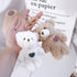 3/4 Pcs Plush Bears Keychain Plush Figures Stuffed Animals Keyring Pendant Key Holder Plush Keychain Bag Accessories...