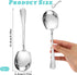 3 Pcs Large Serving Spoons, Stainless Steel Serving Spoon, Spoons Table Spoons, Long Handle Soup Spoons, Large Serving Tablespoons, Serving Spoons...