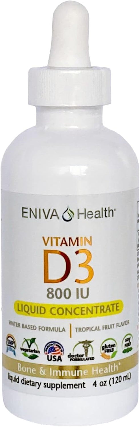 Eniva Health Liquid Vitamin D (D3) | Dr. Formulated for Rapid Absorption (120 mL)...