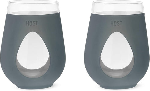 Host Revive Wine Glass Drinkware, 8 oz, Grey...