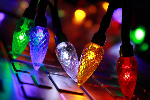 2 Pack KBG LED Christmas Lights Charging Cable, USB Charger Cord Multicolor 10LED 50inch Compatible with Phone 5,5s,6,6plus,6s,6s Plus,7,7plus,8,8...
