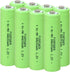 AA Solar Light Batteries Rechargeable AA Batteries Ni-MH 600mAh 1.2V Double A Rechargeable Battery for Outdoor Solar Garden Lights (8 Count (Pack ...