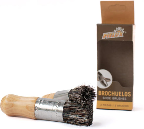 2 Pieces Shoe Polish Brushes Leather Shoes, Boots Care Clean with Natural Bristles...
