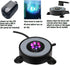 LED Aquarium Air Stones Fish Tank Bubbler Light Air Stone Diffuser Decor Lamp with Sucker Colorful Backgound Lighting (2.2inch Light Disk(No Remot...