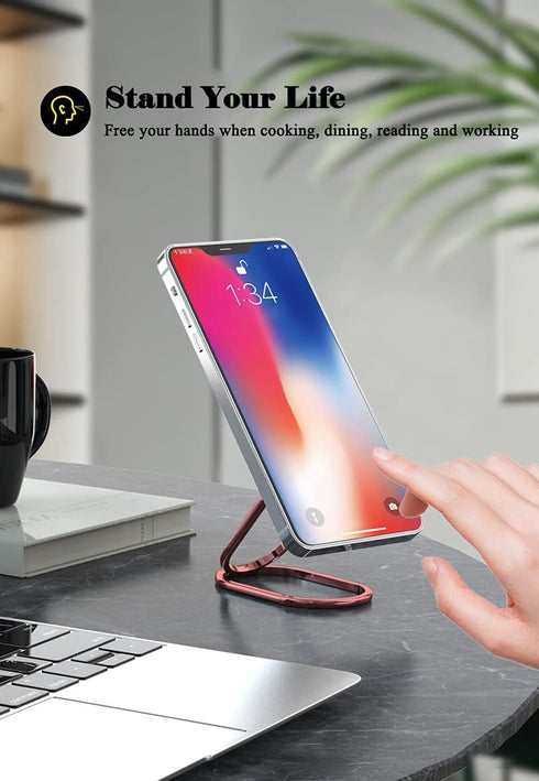 VAWcornic Phone Ring Holder Finger Kickstand, 540° Dual Direction Rotating Phone Grip for iPhone, Samsung, Huawei Smartphone, Tablet, Kindle, Swit...