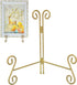 Plate Stand 12 Inch Gold Display Plate Holder, Collapsible Iron Plate Stands for Display, Folding Display Easel for Photo, Pictures, Decorative Pl...